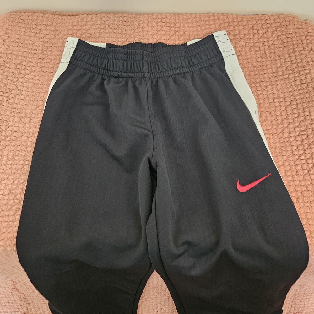 Nike Kids Black Joggers with Red Logo 032526